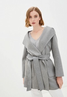 Пальто, Stefanel, цвет: серый. Артикул: RTLAAH493101. Одежда / Stefanel