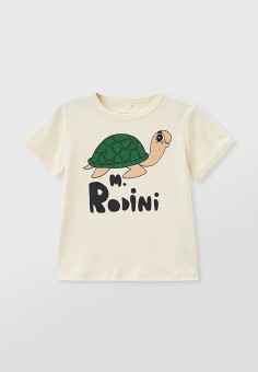 Футболка, Mini Rodini, цвет: бежевый. Артикул: RTLAAH927801. Mini Rodini