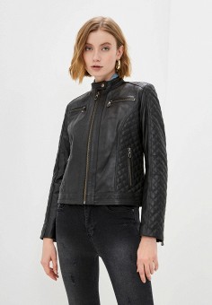 Куртка кожаная, Giorgio Di Mare, цвет: черный. Артикул: RTLAAI625301. Одежда / Верхняя одежда / Кожаные куртки
