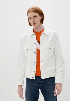 Куртка джинсовая, Diesel, цвет: белый. Артикул: RTLAAK183801. Одежда / Верхняя одежда / Джинсовые куртки