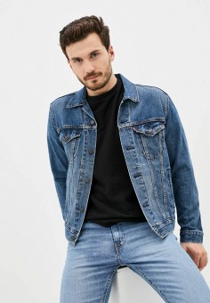 Куртка джинсовая, Levi's®, цвет: синий. Артикул: RTLAAK215401. Одежда / Верхняя одежда / Джинсовые куртки