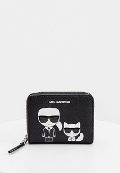 Кошелек, Karl Lagerfeld, цвет: черный. Артикул: RTLAAK514201. Premium