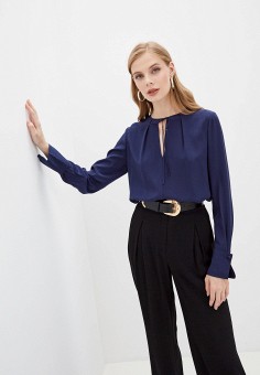 Блуза, Diane von Furstenberg, цвет: синий. Артикул: RTLAAL097701. Одежда / Блузы и рубашки / Блузы / Diane von Furstenberg