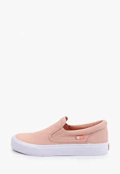 Слипоны, DC Shoes, цвет: розовый. Артикул: RTLAAL338301. Обувь / Слипоны