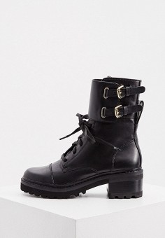Полусапоги, DKNY, цвет: черный. Артикул: RTLAAL711301. Обувь / Сапоги / Полусапоги / DKNY