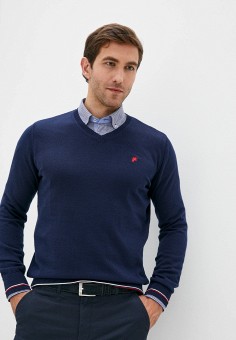 Пуловер, Denim Culture, цвет: синий. Артикул: RTLAAM051701. Одежда / Джемперы, свитеры и кардиганы