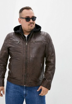 Куртка кожаная, Gipsy, цвет: коричневый. Артикул: RTLAAM600401. Gipsy