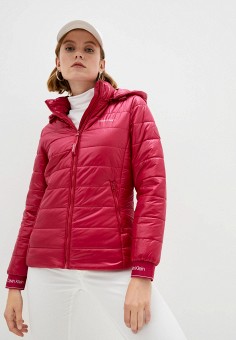 Куртка утепленная, Calvin Klein, цвет: розовый. Артикул: RTLAAM641701. Одежда / Верхняя одежда / Calvin Klein