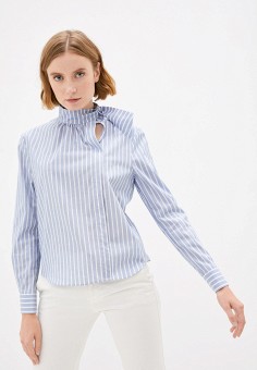 Блуза, Silvian Heach, цвет: голубой. Артикул: RTLAAM902401. Одежда / Блузы и рубашки / Блузы / Silvian Heach