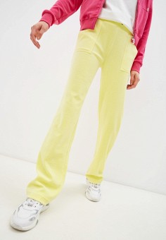 Брюки спортивные, Juicy Couture, цвет: желтый. Артикул: RTLAAN136201. Одежда / Juicy Couture