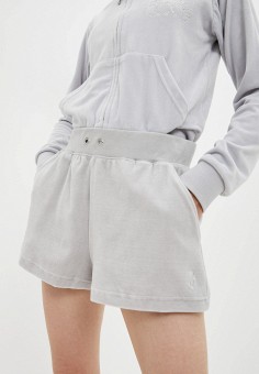 Шорты, Juicy Couture, цвет: серый. Артикул: RTLAAN137801. Одежда / Juicy Couture