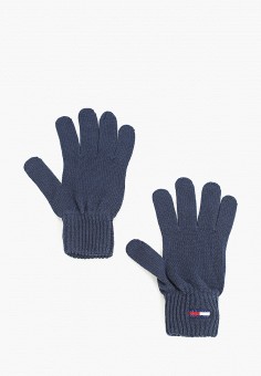 Перчатки, Tommy Jeans, цвет: синий. Артикул: RTLAAN234101. Аксессуары / Перчатки и варежки