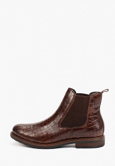 Ботинки, Tamaris, цвет: коричневый. Артикул: RTLAAN334001. Обувь / Ботинки / Челси