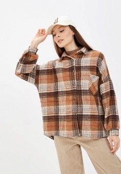 Рубашка, Lakressi, цвет: коричневый. Артикул: RTLAAN360201. Одежда / Блузы и рубашки / Рубашки / Lakressi
