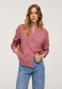 Блуза, Mango, цвет: розовый. Артикул: RTLAAN797201. Одежда / Mango