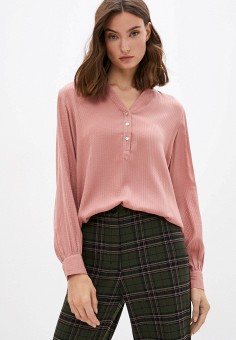 Блуза, Only, цвет: розовый. Артикул: RTLAAN962601. Одежда / Блузы и рубашки / Блузы / Only