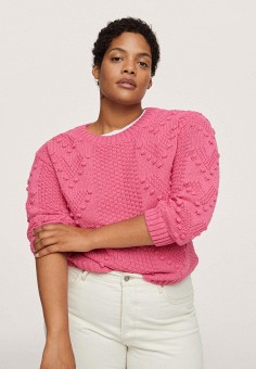 Джемпер, Violeta by Mango, цвет: розовый. Артикул: RTLAAO459201. Одежда / Джемперы, свитеры и кардиганы / Джемперы и пуловеры / Джемперы