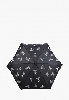 Зонт складной, Moschino, цвет: черный. Артикул: RTLAAO540601. Moschino