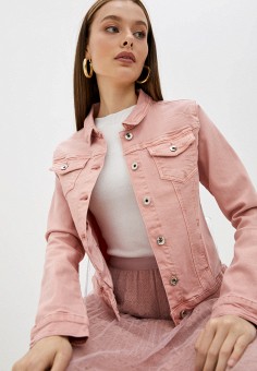 Куртка джинсовая, Softy, цвет: розовый. Артикул: RTLAAO622701. Одежда / Верхняя одежда / Softy