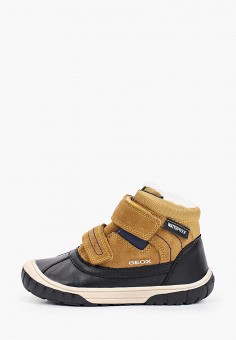 Ботинки, Geox, цвет: коричневый. Артикул: RTLAAP755001. Мальчикам / Обувь / Ботинки