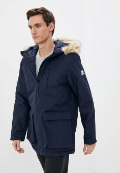 Куртка утепленная, adidas, цвет: синий. Артикул: RTLAAP957701. Одежда / Верхняя одежда / Демисезонные куртки