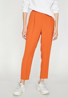 Брюки, Koton, цвет: оранжевый. Артикул: RTLAAQ023201. Одежда / Брюки / Повседневные брюки / Koton