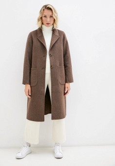 Пальто, Numph, цвет: коричневый. Артикул: RTLAAQ027501. Numph