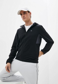 Ветровка, Calvin Klein Performance, цвет: черный. Артикул: RTLAAQ366602. Одежда / Верхняя одежда / Легкие куртки и ветровки