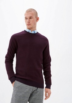 Джемпер, Jack & Jones, цвет: фиолетовый. Артикул: RTLAAQ405701. Одежда / Джемперы, свитеры и кардиганы / Джемперы и пуловеры