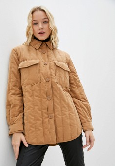 Куртка утепленная, Y.A.S, цвет: коричневый. Артикул: RTLAAQ423901. Одежда / Y.A.S