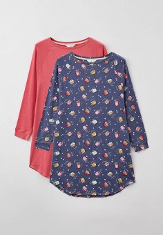 Платья домашние 2 шт., Marks & Spencer, цвет: розовый, синий. Артикул: RTLAAQ693401. Одежда / Домашняя одежда