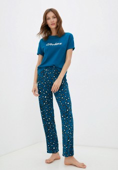 Пижама, Marks & Spencer, цвет: синий. Артикул: RTLAAQ695801. Одежда / Домашняя одежда