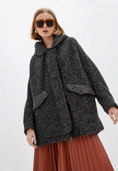 Полупальто, Diane von Furstenberg, цвет: серый. Артикул: RTLAAQ707001. Одежда / Diane von Furstenberg