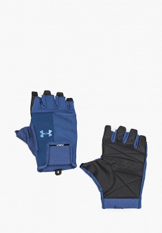 Перчатки для фитнеса, Under Armour, цвет: синий. Артикул: RTLAAQ904802. Аксессуары / Перчатки и варежки