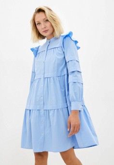 Платье, Y.A.S, цвет: голубой. Артикул: RTLAAR181301. Одежда / Y.A.S