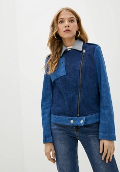 Куртка джинсовая, United Colors of Benetton, цвет: синий. Артикул: RTLAAR479201. Одежда / Верхняя одежда / United Colors of Benetton