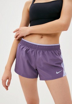 Шорты спортивные, Nike, цвет: фиолетовый. Артикул: RTLAAR492601. Одежда / Шорты
