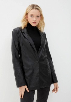 Куртка кожаная, Cotton On, цвет: черный. Артикул: RTLAAR523301. Одежда / Верхняя одежда / Кожаные куртки
