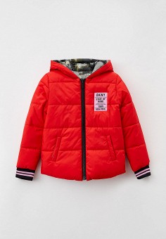 Куртка утепленная, DKNY, цвет: красный. Артикул: RTLAAR840701. DKNY
