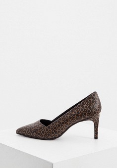Туфли, Calvin Klein, цвет: коричневый. Артикул: RTLAAS078201. Premium / Обувь / Туфли / Лодочки