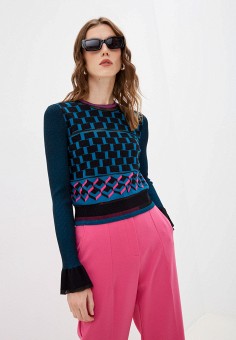Джемпер, Diane von Furstenberg, цвет: бирюзовый. Артикул: RTLAAS238701. Одежда / Diane von Furstenberg