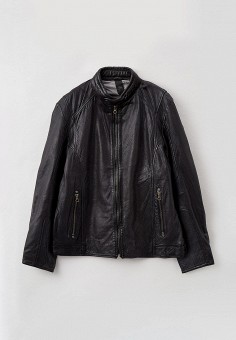 Куртка кожаная, Gipsy, цвет: черный. Артикул: RTLAAS260501. Gipsy