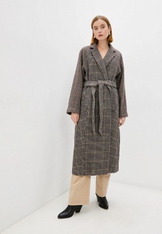Пальто, Trussardi, цвет: коричневый. Артикул: RTLAAS527101. Premium / Одежда / Верхняя одежда