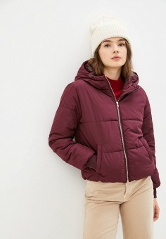 Куртка утепленная, JDY, цвет: бордовый. Артикул: RTLAAS655001. Одежда / Верхняя одежда / Демисезонные куртки