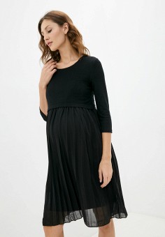 Платье, Mamalicious, цвет: черный. Артикул: RTLAAS659901. Mamalicious