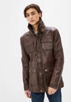 Куртка кожаная, Deercraft, цвет: коричневый. Артикул: RTLAAS804501. Deercraft