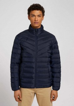 Куртка утепленная, Tom Tailor Denim, цвет: синий. Артикул: RTLAAS812501. Одежда / Верхняя одежда / Демисезонные куртки