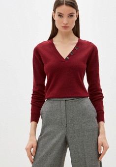 Пуловер, C&Jo, цвет: бордовый. Артикул: RTLAAT017901. Одежда / C&Jo