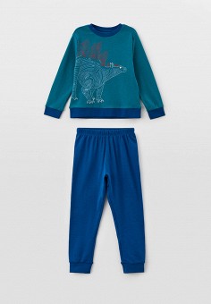 Пижама, Blukids, цвет: бирюзовый, синий. Артикул: RTLAAT202901. Blukids