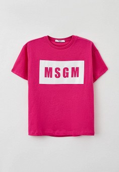 Футболка, MSGM Kids, цвет: розовый. Артикул: RTLAAT260301. MSGM Kids